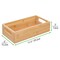 mDesign Bamboo Kitchen Fridge & Drawer Organizer Tray - Natural Wood